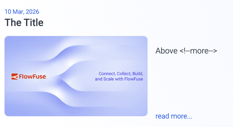 Example of how the headers are shown on the blog index